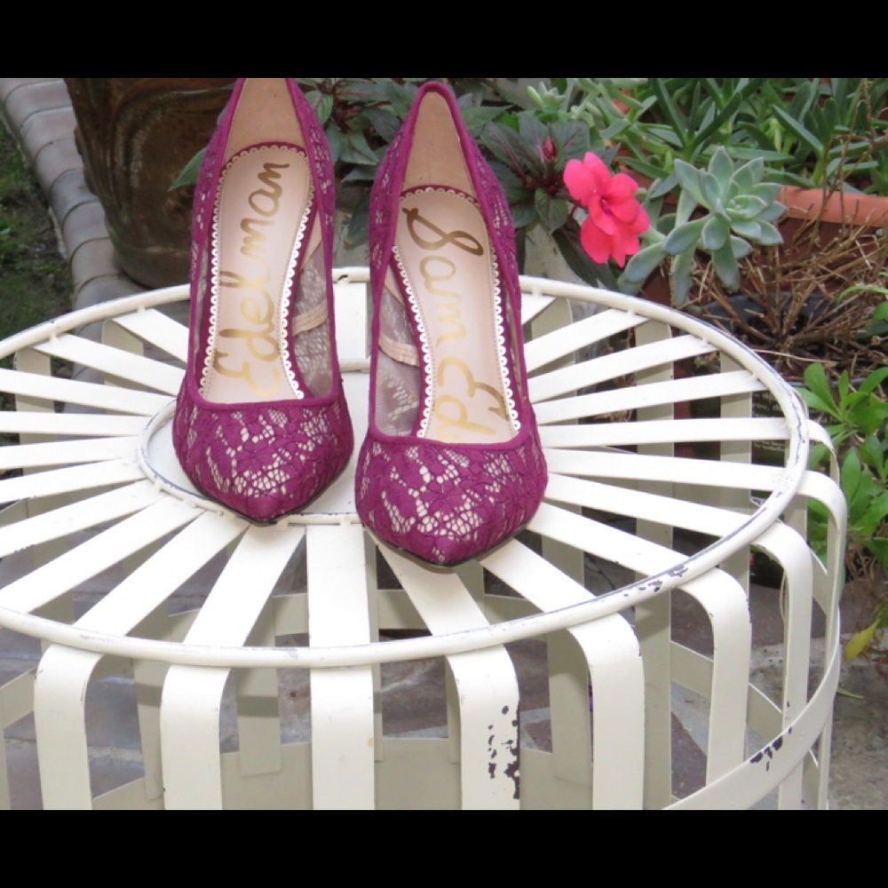 Sam Edelman Hazel Cranberry Lace Pumps NEW in Box Size 10